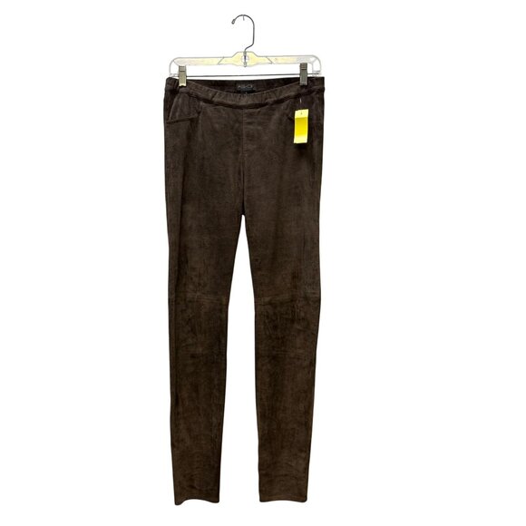 AS By DF Suede Slim-Fit Brown Pants M - Picture 3 of 7